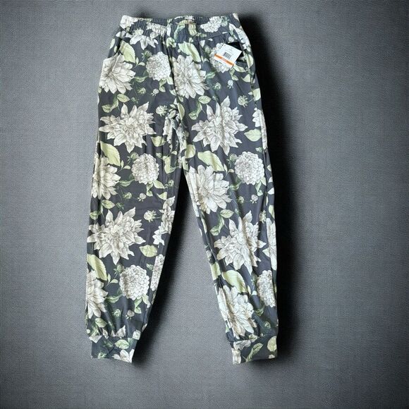 New With Tags Echo Sleepwear “Modern Bloom” Pajama Pants  with Pockets Size Med - Picture 1 of 13